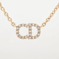 ディオールリボン★シルバー1ロール Dロゴリボンモチーフネックレス シルバー ヴィンテージ