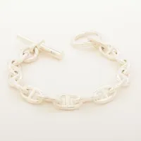 エルメス シェーヌダンクルMM ブレスレット 15コマ 925 55.5g シルバー