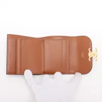 美品✨セリーヌ 長財布 トリオンフキャンバス マカダム PVC レザー CELINE PVC がま口 トリオンフ マカダム 長財布 6714