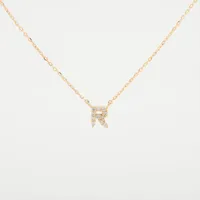 エテ イニシャル ダイヤ ネックレス K18(YG) 1.0g 0.03 A3831964｜中古