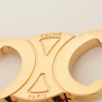 CELINE セリーヌ ヘアクリップ ゴールド 2点セット CELINE 新品同様 セリーヌ トリオンフ スナップ ヘアクリップ 2