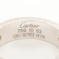カルティエ ラブ ハーフ ダイヤ リング 750(WG) 8.9g 53