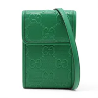 美品 グッチ 2way トロピカル ロゴ ショルダーバッグ レザー メンズ 緑 美品 グッチ 2way トロピカル ロゴ ショルダーバッグ レザー