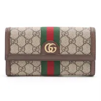超美品‼️グッチGUCCI 財布　折り財布　GGキャンバス　コンチネンタル □グッチ□オフディア GG コンチネンタル ウォレット□長財布