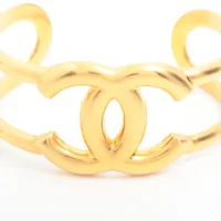 【未使用】シャネル パール ゴールドバングル刻印あり　ユニセックス CHANEL シャネル 97P ココマーク バングル ゴールド レディース