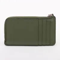 ぽ*)様 【美品】ロエベ フラグメントケース ファスナー アナグラム レザー ブ ロエベ アナグラム レザー フラグメントケース モスグリーン