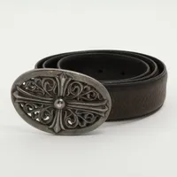 クロムハーツ クラシックオーバルベルト1.5 32サイズ インボイス原本付き CHROME HEARTS クロムハーツ（原本有） BUCKL OVAL 1.5