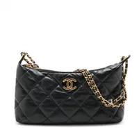 M*n様 可動品CHANEL マトラッセ　ブラック レザーバンド 時計　本物 クラシックハンドバッグ マトラッセ チェーンショルダー