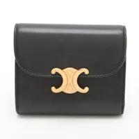 セリーヌ トリオンフ スモールフラップウォレット ブラウン 財布