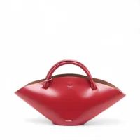 JIL SANDER SOMBRERO ソンブレロ レザー ハンドバッグ ジルサンダー ソンブレロ レザー ハンドバッグ レッド A3833422