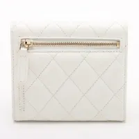 シャネルマトラッセウォレット シャネル CHANEL 三つ折り財布 マトラッセ コンパクトウォレット