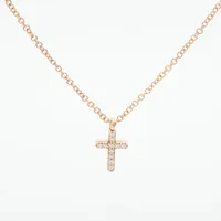 sjx 【K18(750)】ダイヤモンド付 クロス ネックレストップ SJX クロス ダイヤ ネックレストップ 750(YG) 1.4g 0.12 6ZC0025