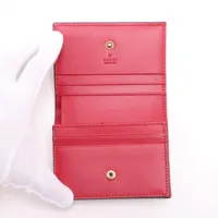 グッチ GGスプリーム チェリー 476050 PVC×レザー コンパクト