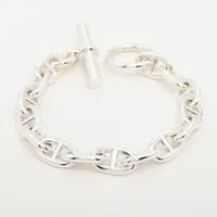 エルメス シェーヌダンクルMM ブレスレット 15コマ 925 53.6g