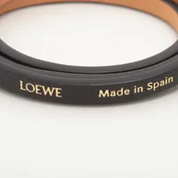 LOEWE アナグラムバングル レザー ブラック LOEWE ロエベ ブレスレット/バングル メンズ レディース