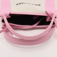 XS ネイビーカバス　ピンク 正規品☆バレンシアガネイビーカバスカバXSピンクキャンバスバッグ