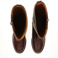 エルメス レザー ロングブーツ 36 1/2 レディース ブラウン