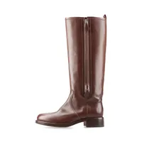 エルメス レザー ロングブーツ 36 1/2 レディース ブラウン