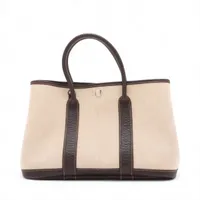 HERMES ガーデンパーティーTPMトワルアッシュ　ベージュ/ブラウン エルメス バッグ ガーデンパーティPM トワルアッシュ ベージュ