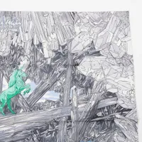 新品未使用品HERMESエルメス90 スカーフ水晶の谷の風景 グレー レディース エルメス カレ90 La Vallee de Cristal 水晶の谷の風景 スカーフ