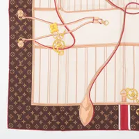 希少✨LOUIS VUITTON バイク　モーション柄　スカーフ　カレ90 白 エルメス カレ90 LVDOVICVS MAGNVS 白い馬に跨ったルイ14世