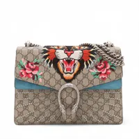 f79【極美品】グッチ　デュオニソス　GGスプリーム花柄チェーンショルダーバッグ 美品】GUCCI グッチ ディオニュソス チェーン ショルダーバッグ