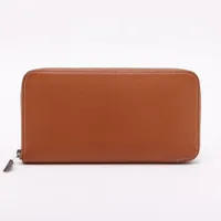 エルメス ベアンスフレ アリゲーター 財布 オレンジ ゴールド