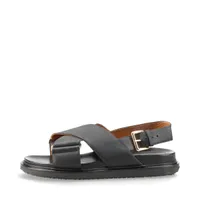 【出品停止間近】MARNI ブラック レザー サンダル マルニ レザー サンダル 39 レディース ブラック FBMS015701 袋