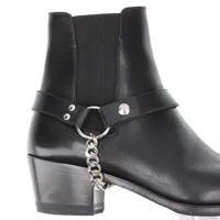 セリーヌ カマルグ レザー サイドゴアブーツ 41 メンズ ブラック