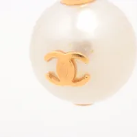 シャネル ココマーク ピアス(両耳用) フェイクパール ゴールド