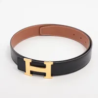 【レア】フェラガモ　ベルト　ガンチーニ　レザー　ブラウン　シルバー金具　刻印 FERRAGAMO フェラガモ ベルト レザーベルト メンズ ガンチーニ