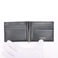 サンローランパリ ALM485630 レザー マネークリップ ブラック