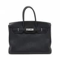 エルメス バーキン35 ルトゥルネ フィヨルド ブラック シルバー金具 □K:2007年