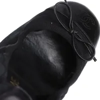 CHANEL★レザー切替し メタルココマーク リボン パンプス(37) CHANEL ココマーク/リボン/パンプス/37 1/2｜商品番号