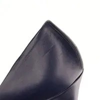 シャネル パンプス カメリア ビジュー ココマーク ヒール 36 _23cm シャネル カメリア レザー パンプス 36 1/2 レディース ネイビー