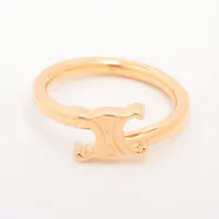 CELINE セリーヌ＊トリオンフ アシンメトリック リング ゴールド 50 重ね付けもOK CELINE トリオンフ アシンメトリック リング