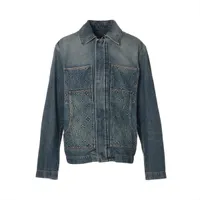 ヴィトン 24AW コットン デニムジャケット 46 メンズ ネイビー