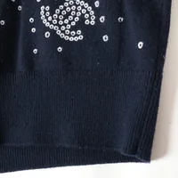 美品■シャネル　カシミヤ100　ココマーク刺繍　カーディガン　黒　大きいサイズ 楽天市場】シャネル カーディガン 花柄 ロゴ ココマーク