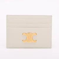 CELINE ロゴ カードケース トリオンフ セリーヌ 偽物 カードケース トリオンフ ロゴ 牛革 カード