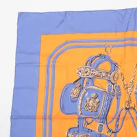 エルメス　カレ　90 BRIDES & GALA スカーフ　ネイビー HERMES エルメス カレ90 ダブルフェイス BRIDES DE GALA