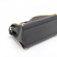 フェンディ ミニピーカブー レザーxスタッズ 2WAYハンドバッグ