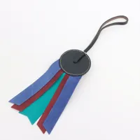 新品未使用　エルメス　パドックフロット　チャーム エルメス パドックフロット チャーム レザー ブルー A3837810