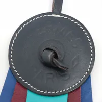 エルメス パドックフロット チャーム レザー ブルー A3837810