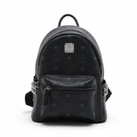 MCM ブラックレザー リュック MCM エムシーエム リュック ブラック バックパック レザー