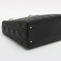 レディディオール CHRISTIAN DIOR Satin Crystal Cannage Mini Lady Dior Black