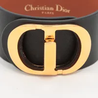 【極美品】ディオール　30 MONTAIGNE レザー　ブレスレット　バングル DIOR | 30 Montaigne レザーブレスレット メタル & カーフスキン