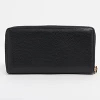 【極美品】グッチ シマ ラウンドジップ ウォレット レザー ブラック グッチ GGマーモント 456117 レザー ラウンドジップウォレット