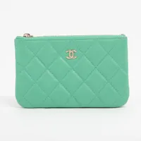 シャネル ミニポーチ ビコローレ ココマーク ゴールド金具 マトラッセ レザー シャネル CHANEL ポーチ レディース ブランド マトラッセ No.5