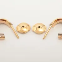 【美品】カルティエ　トリニティ　ピアス　片耳用　750 PG×WG カルティエ トリニティ ピアス 750(YG×PG×WG) 4.5g A3838398