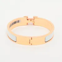 エルメス　バングル ゴールド×グレージュ 中古】 エルメス HERMES バングル エナメルブレスレット